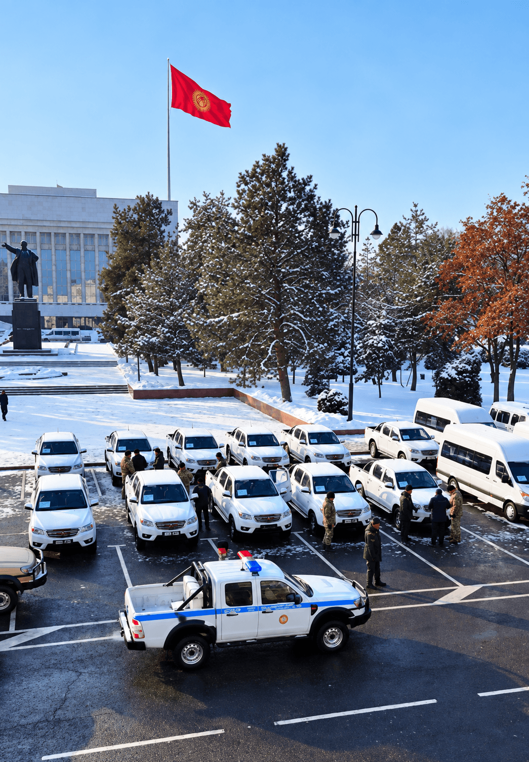 Пикапы JAC T6 для Министерства обороны КР — площадь